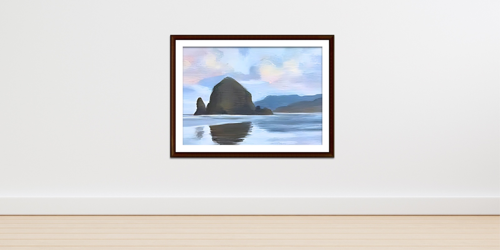 Banner image for Haystack Rock palette knife painting