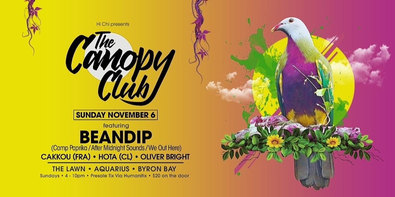 Banner image for 🌳 The Canopy Club #004 🌳 Beandip, Cakkou, Hota, Oliver Bright