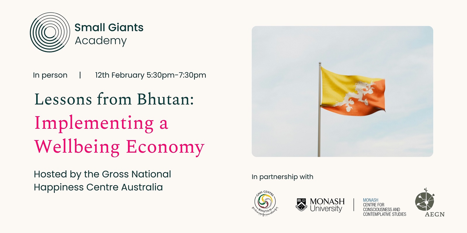 Banner image for Lessons from Bhutan: Implementing a Wellbeing Economy