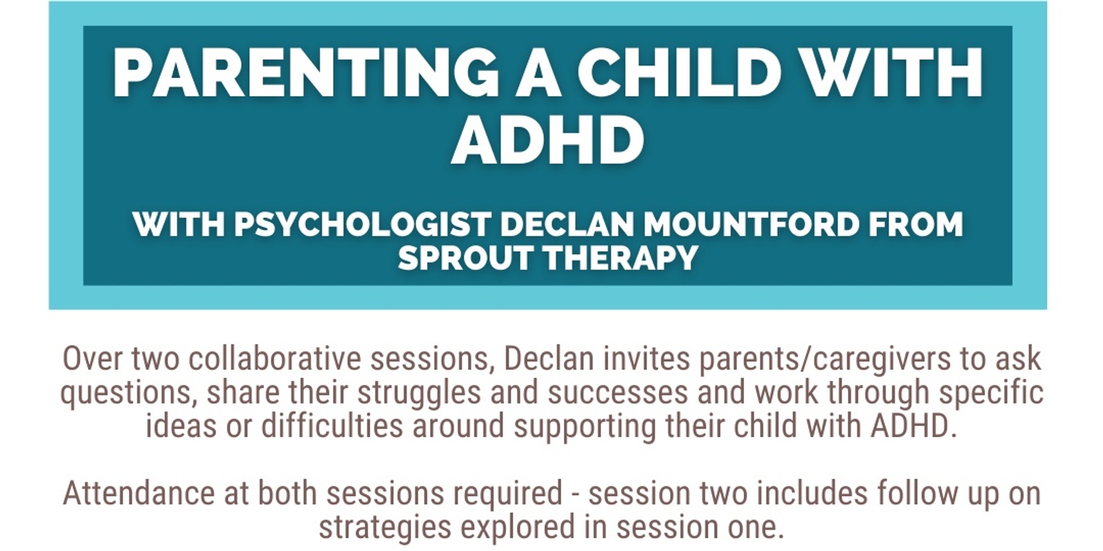 Banner image for Parenting A Child with ADHD (2 weeks) 