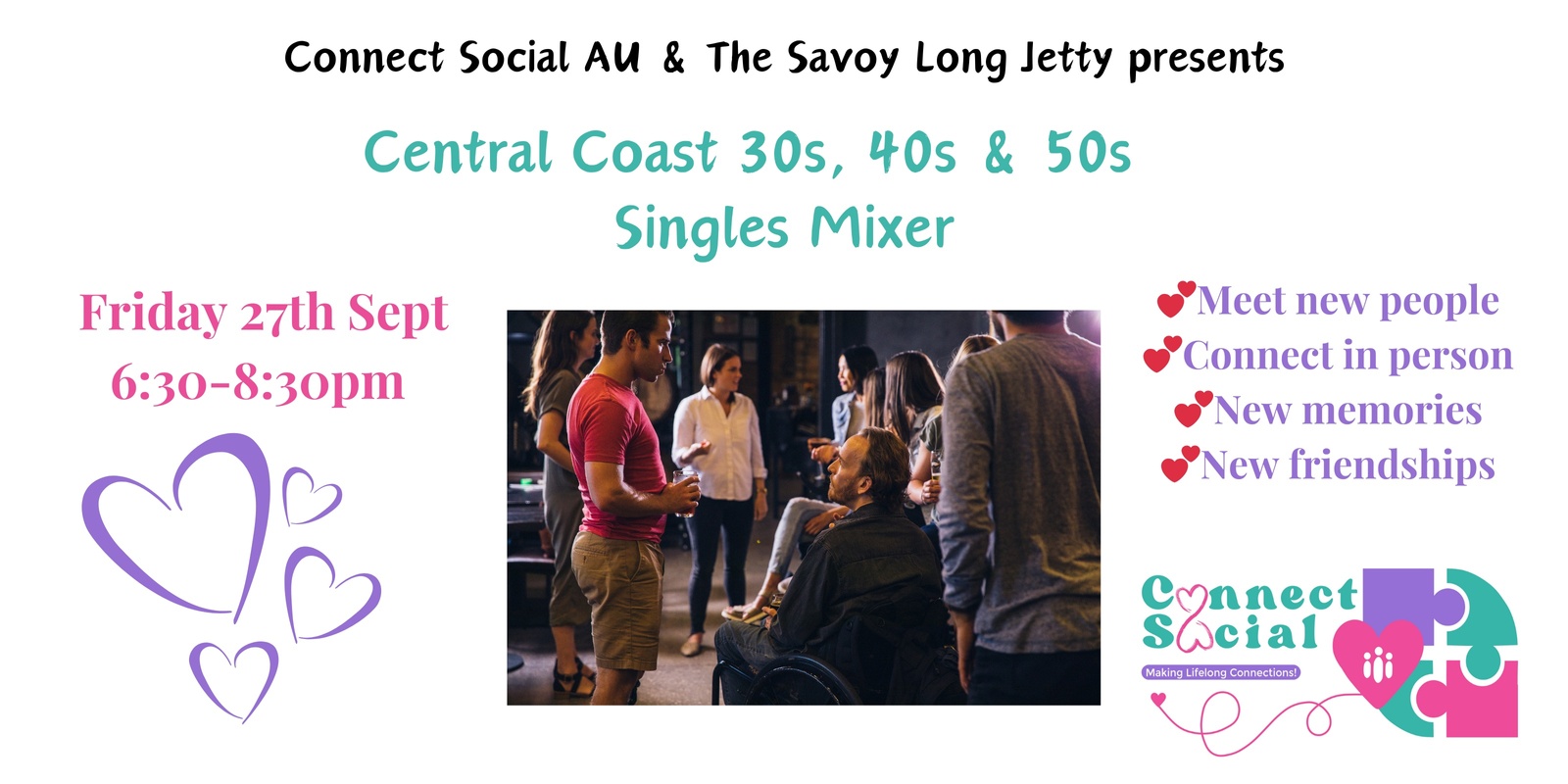 Banner image for Central Coast 30s, 40s & 50s Singles Mixer 