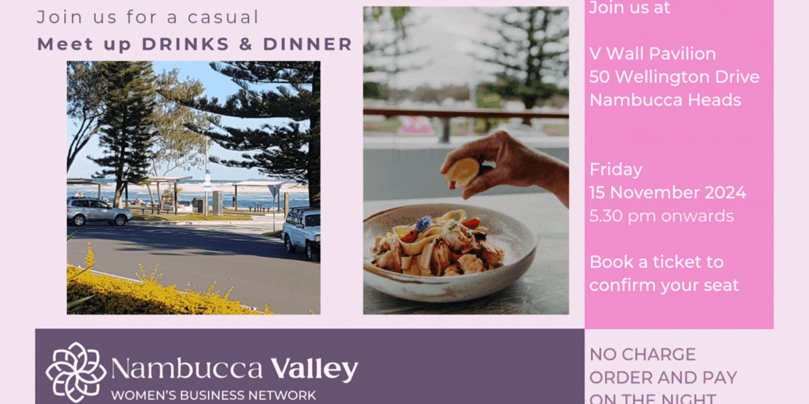 Banner image for November 2024 NAMBUCCA VALLEY WOMEN'S BUSINESS NETWORK CASUAL MEET UP DRINKS & DINNER