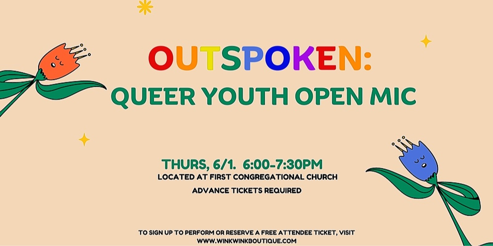 Banner image for Outspoken: Queer Youth Open Mic