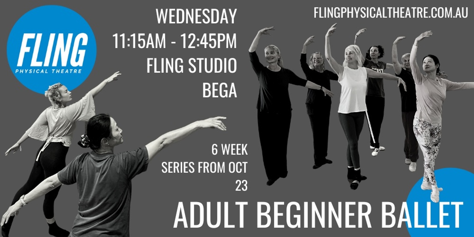 Banner image for Beginner Adult Ballet Bega - 6 week spring series