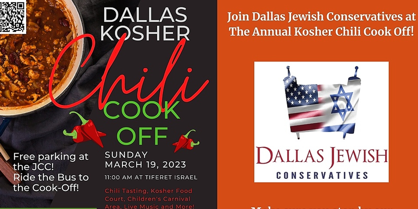 The Dallas Kosher Chili Cook-Off with Dallas Jewish Conservatives! 