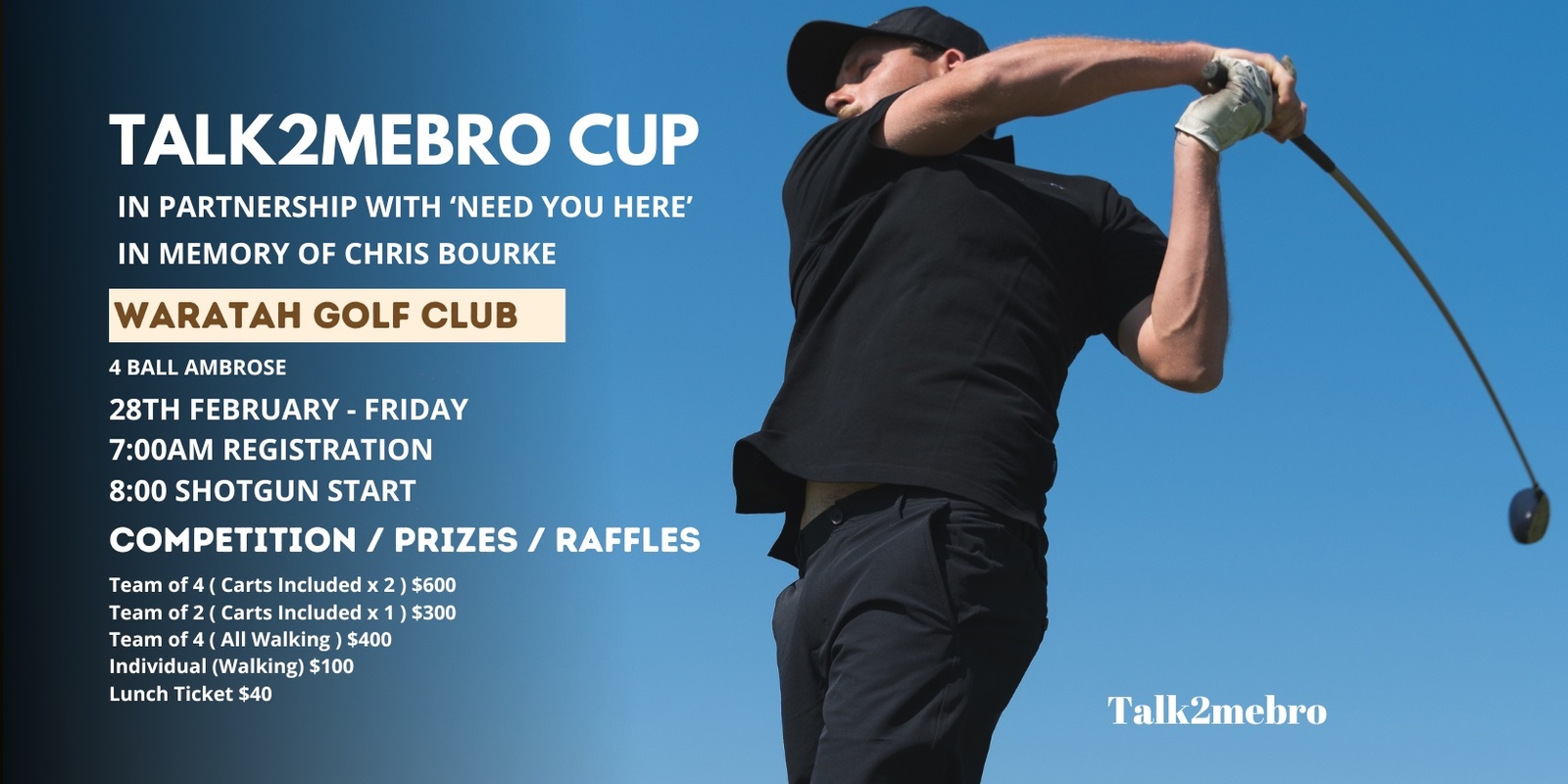 Banner image for Talk2mebro Cup (Newcastle)