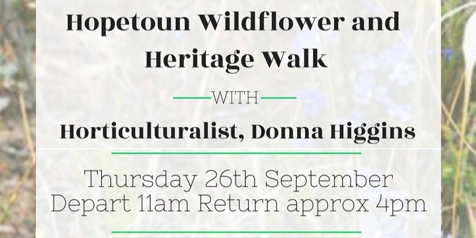 Banner image for Hopetoun Wildflower & Heritage Walk