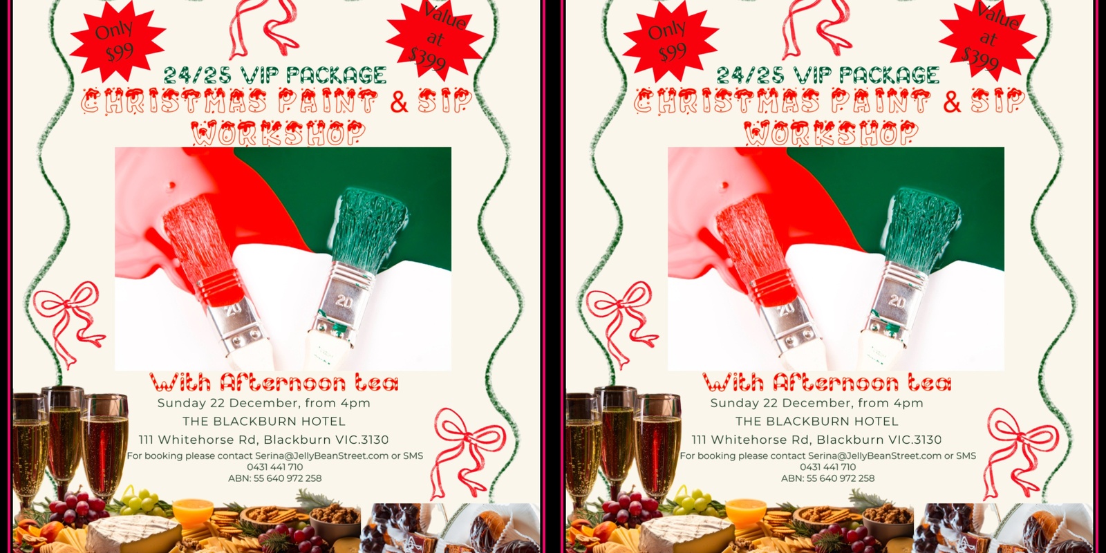 Banner image for Paint & Sip Christmas Special Celebration Package! 