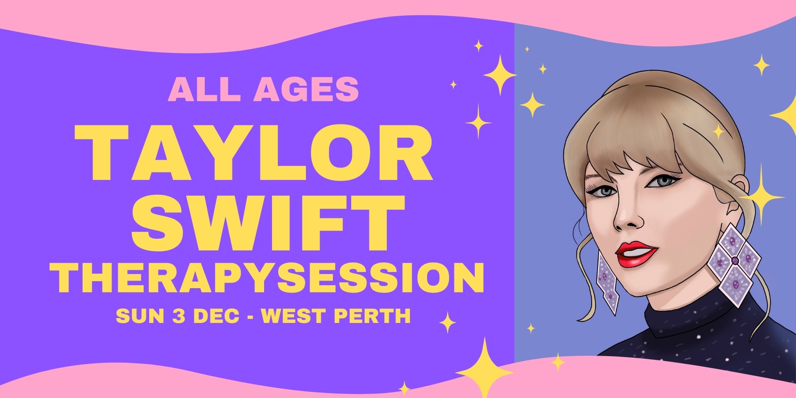 Banner image for Taylor Swift Therapy Session - Dec 3 - ALL AGES
