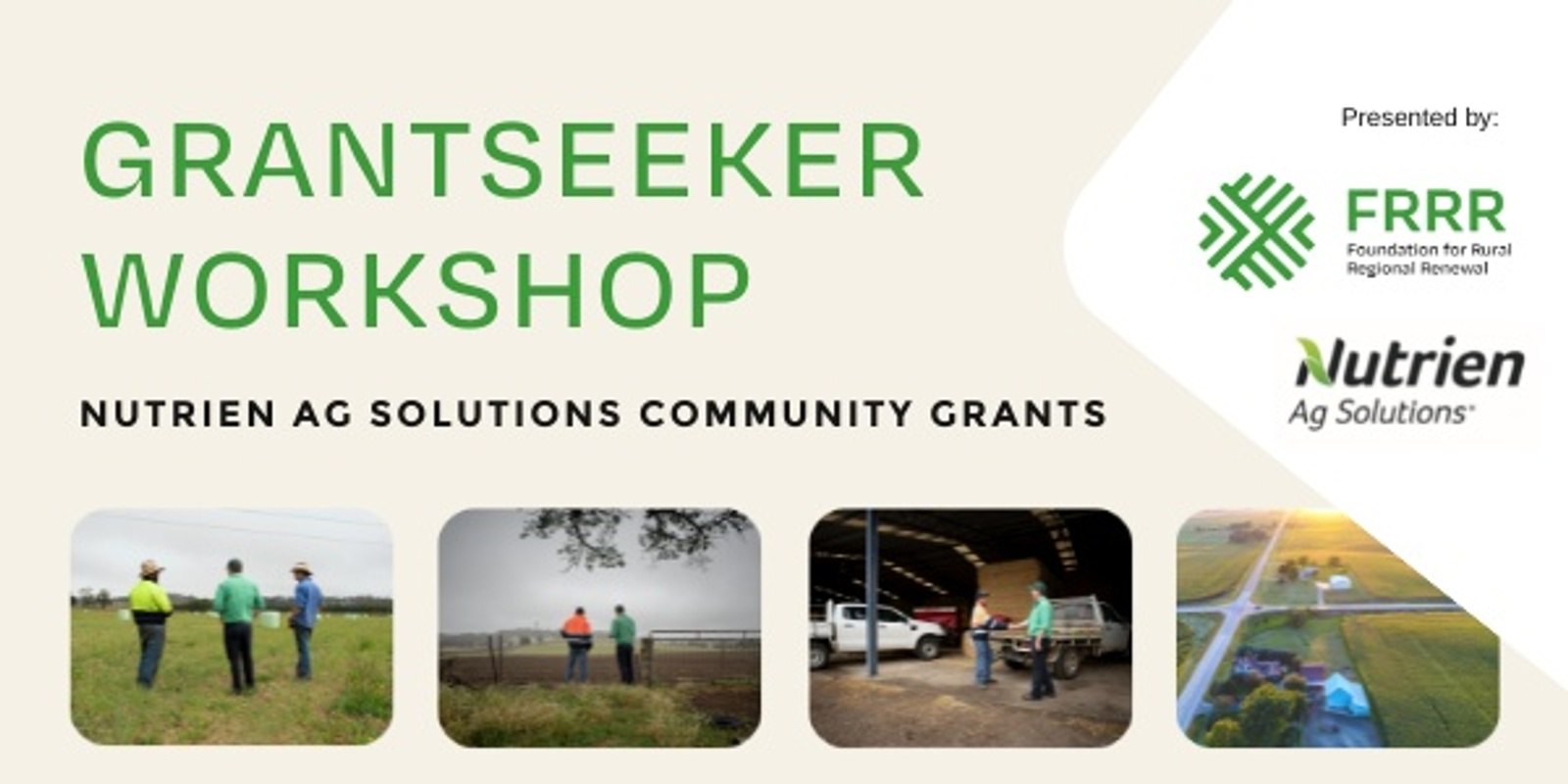 Banner image for Nutrien Ag Solutions Community Grants Program - Grantseeker Workshop