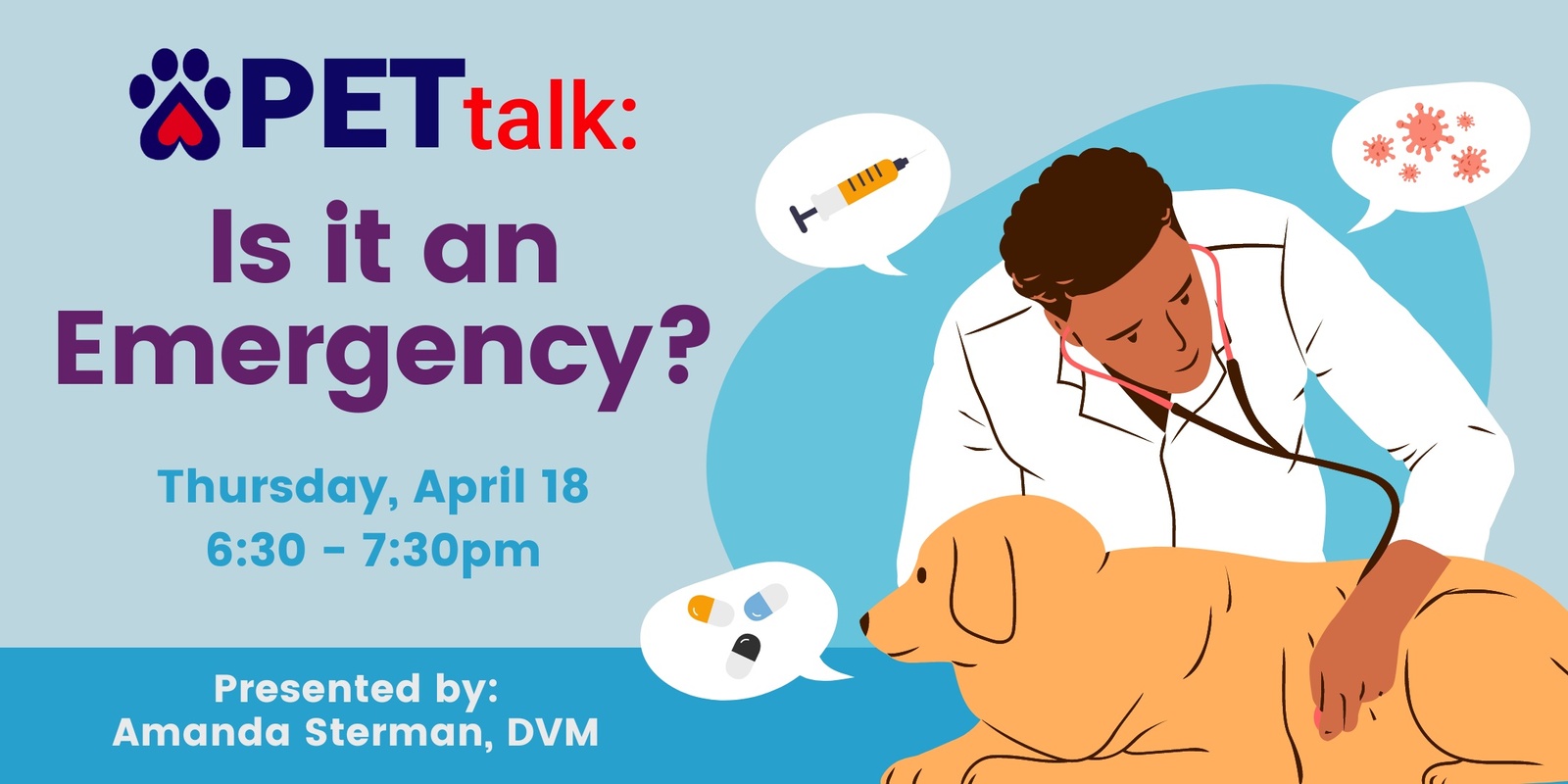 Banner image for PETtalk: Is it an Emergency? 