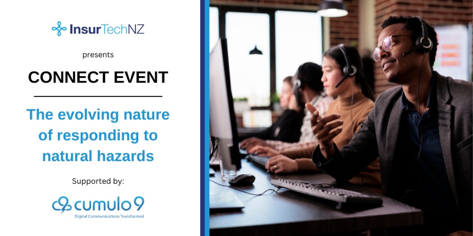 Banner image for InsurTech Connect: The evolving nature of responding to natural hazards.