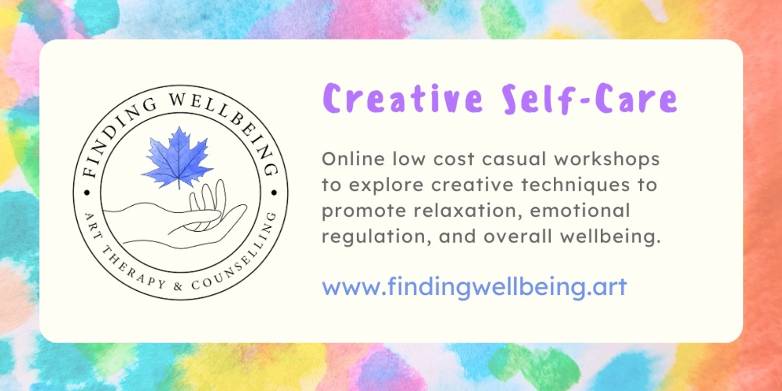 Banner image for Creative Self-Care: low cost workshop with Art Therapist Alana Stewart