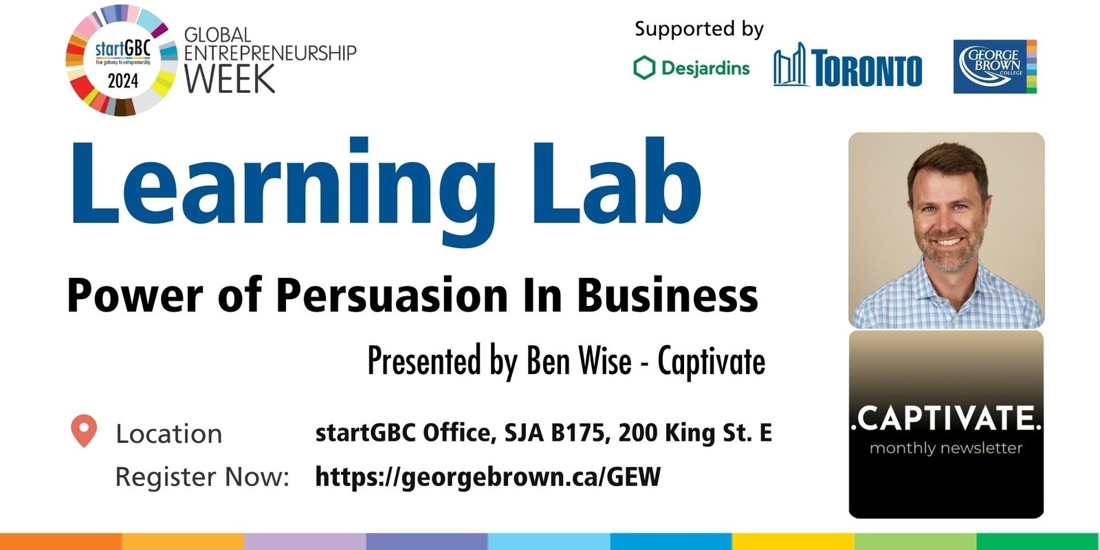 Banner image for The Power of Persuasion in Business by Ben Wise, Captivate