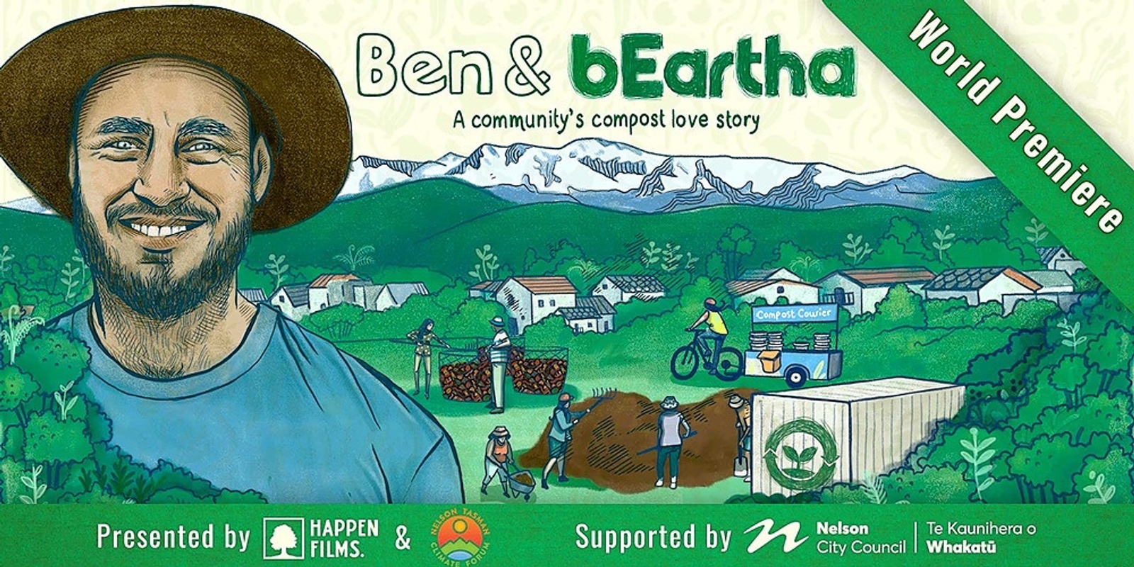 Banner image for World Film Premiere: Ben & bEartha: A Community's Compost Love Story