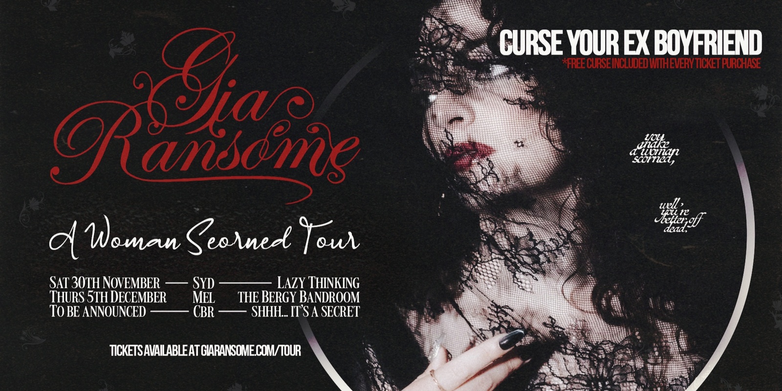 Banner image for Gia Ransome 'A Woman Scorned' Single Tour - Sydney