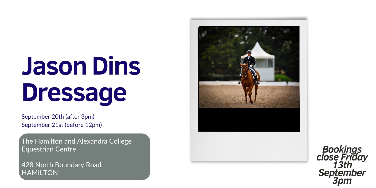 Banner image for Jason Dins Dressage Lessons