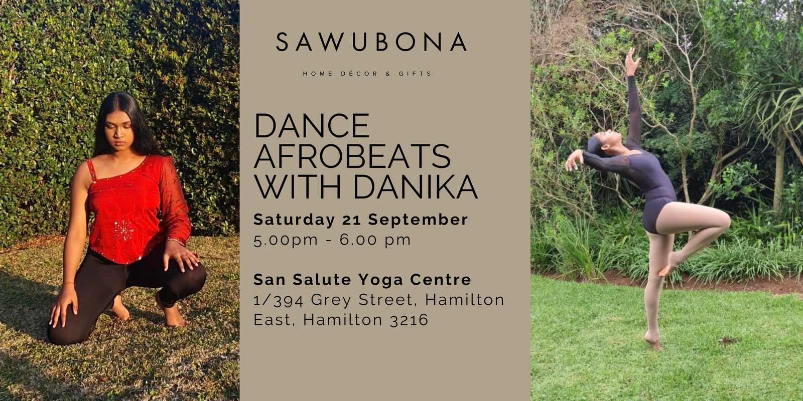 Banner image for Dance AfroBeats with Danika at San Salute Saturday 21 September 5.00 pm - 6.00 pm 