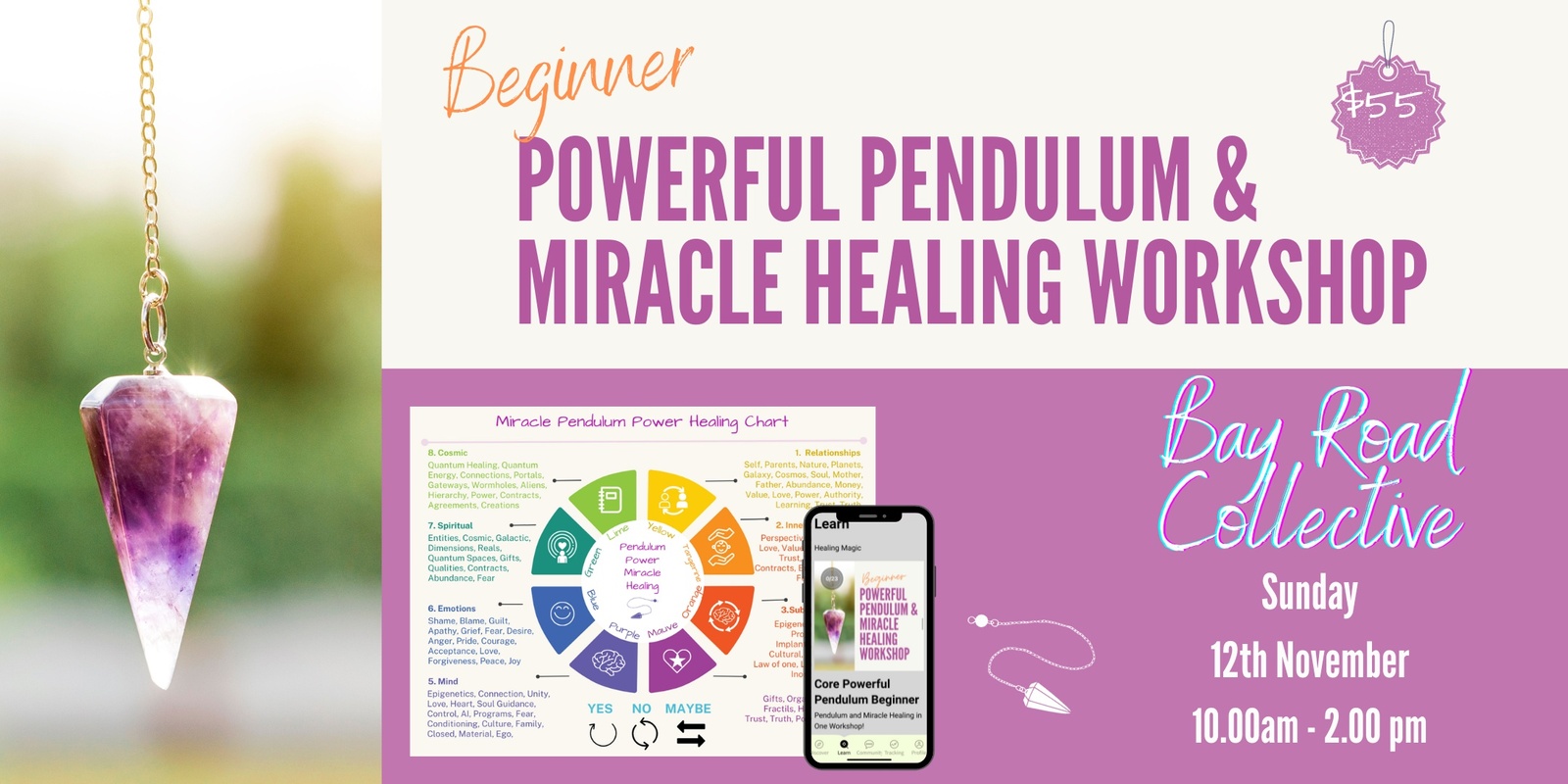 Banner image for Powerful Pendulum Miracle Healing Beginners (NOV) Claremont