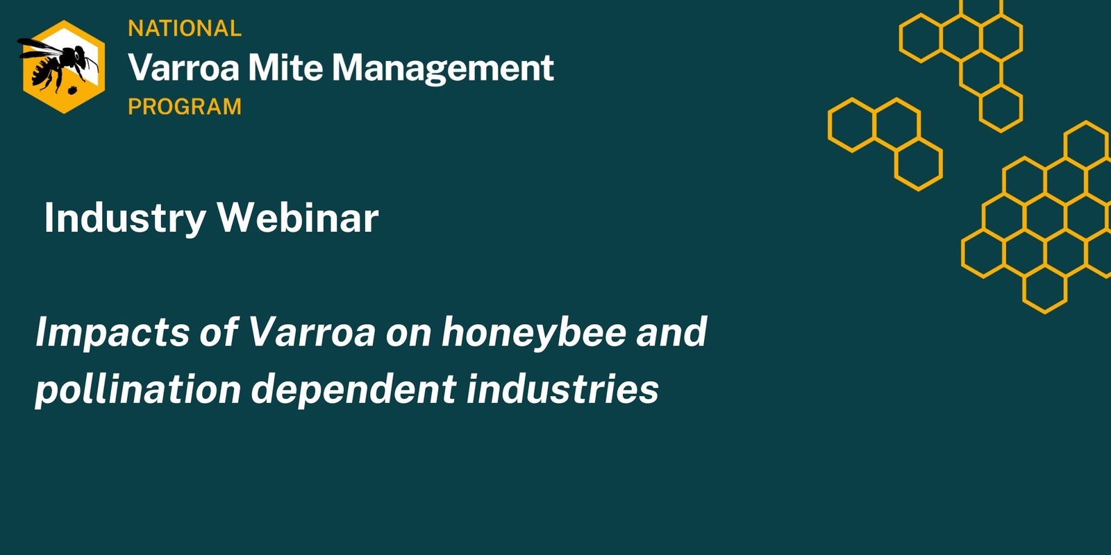 Banner image for Impacts of Varroa Webinar - December 3