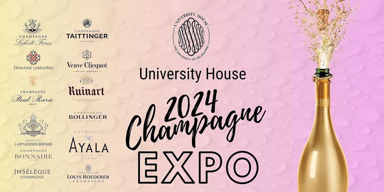 Banner image for University House 2024 Champagne Expo