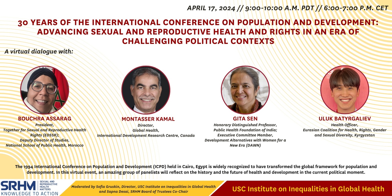Banner image for 30 Years of the International Conference on Population and Development: Advancing Sexual and Reproductive Health and Rights in an Era of Challenging Political Contexts