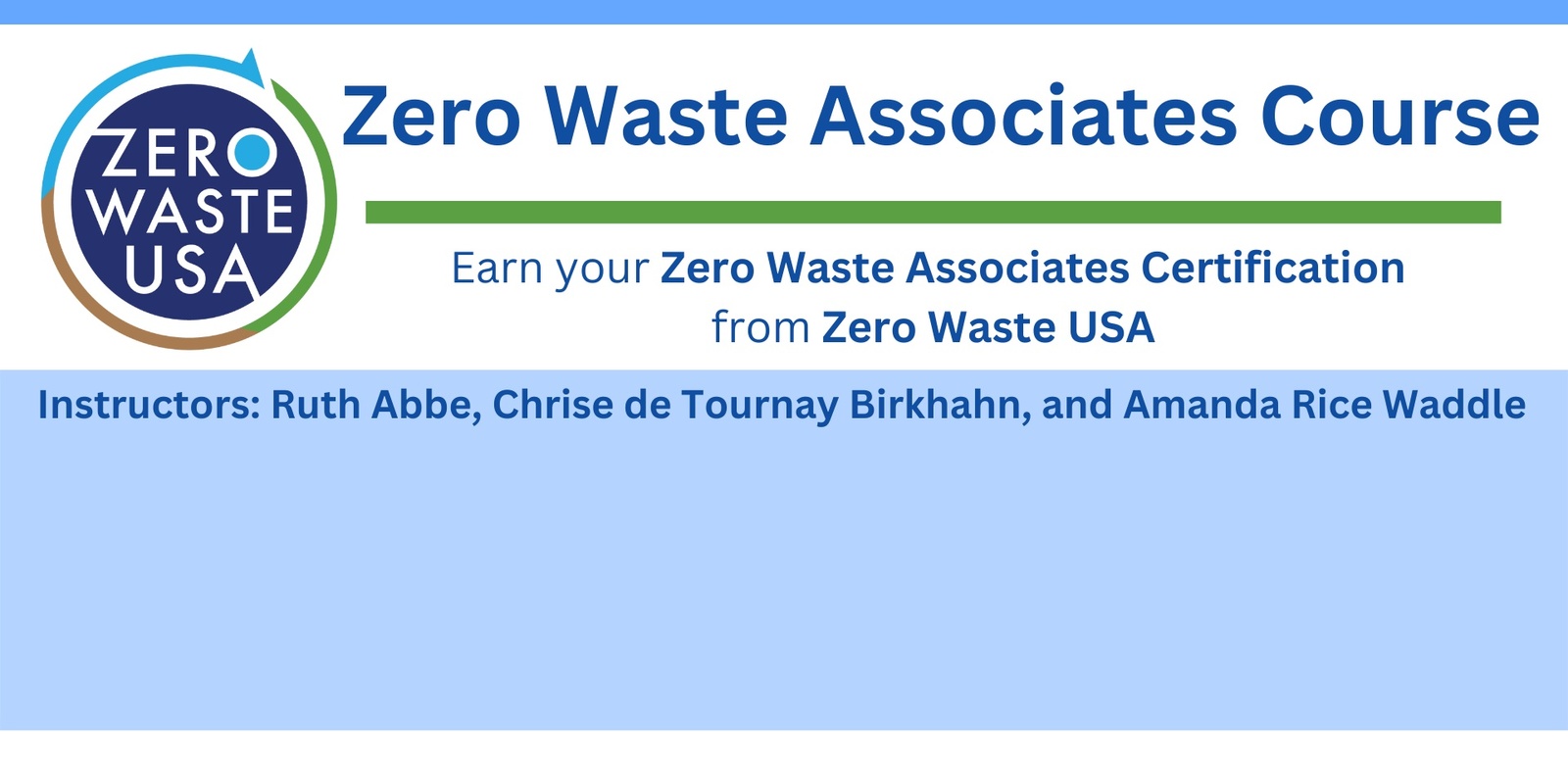 Banner image for Zero Waste Associate Course 2025