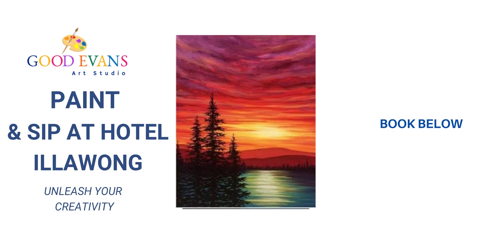 Banner image for Paint and sip Sunset pines - Hotel Illawong 