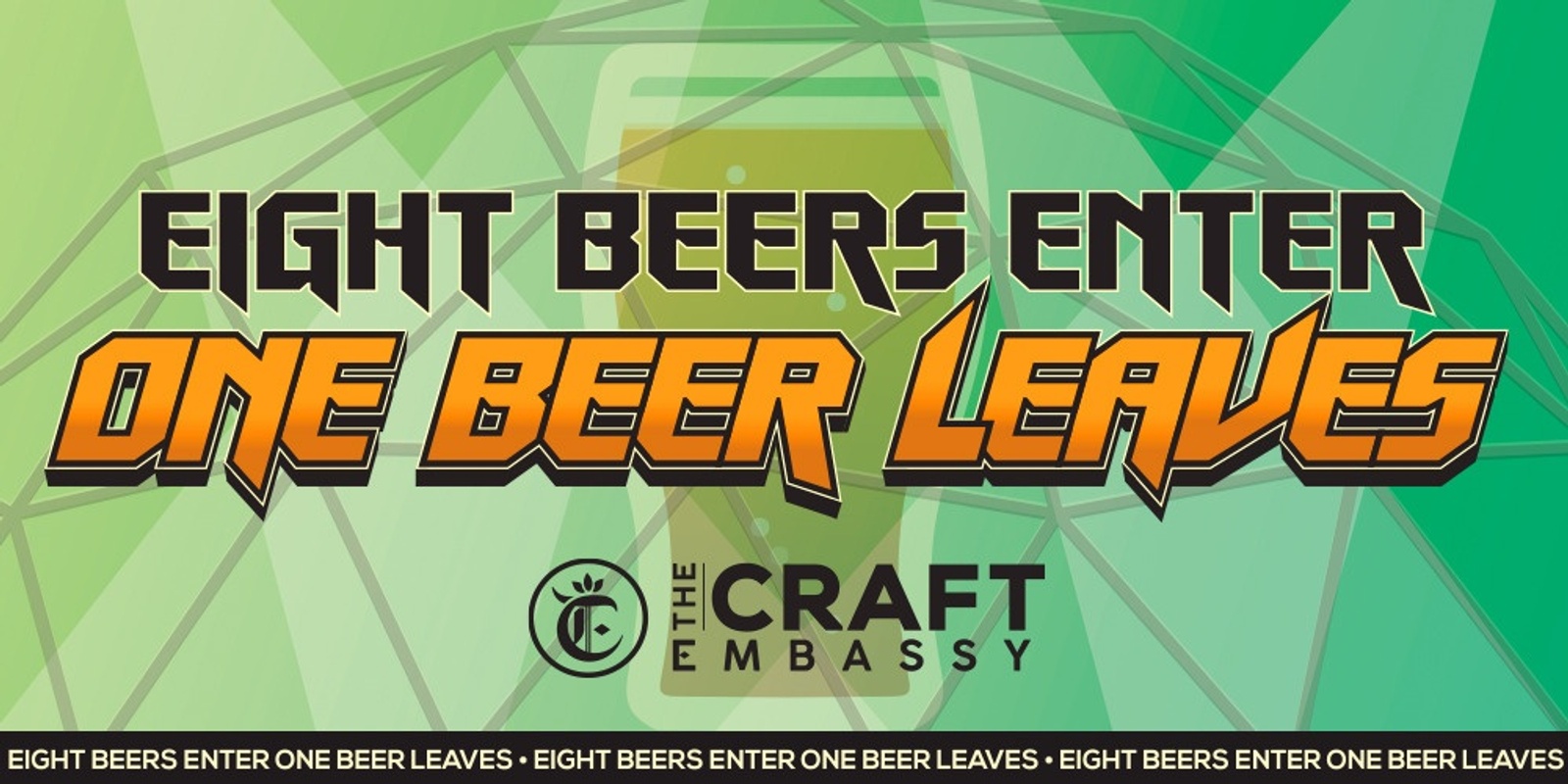 Banner image for The Craft Embassy Microbrewery Challenge. Eight Beers Enter - One Beer Leaves - 