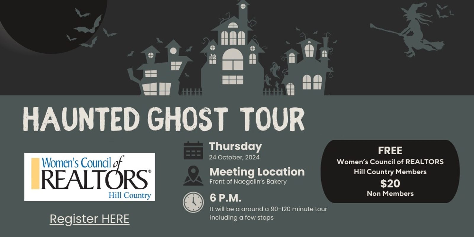 Banner image for Ghost Tour Women's Council of Realtors Hill Country