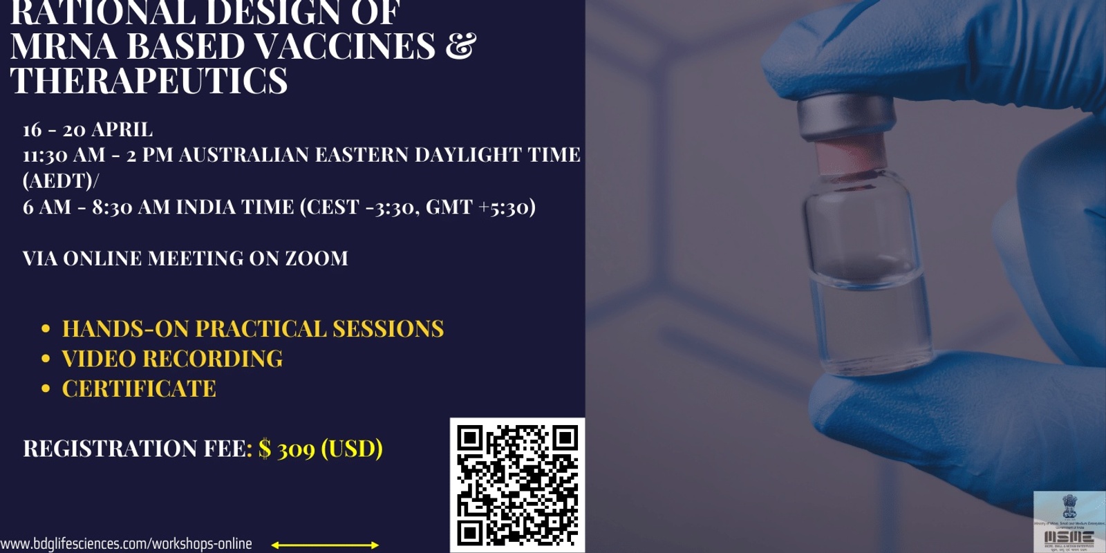 Banner image for mRNA based Vaccines 5 Day Certificate Online Training