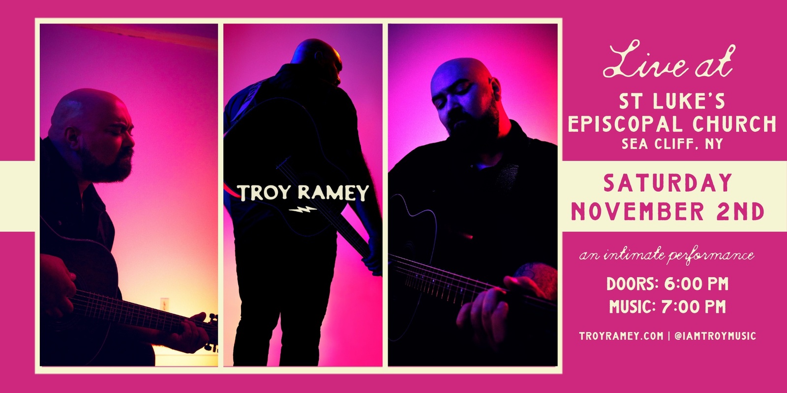 Banner image for Troy Ramey  - Live in Sea Cliff NY