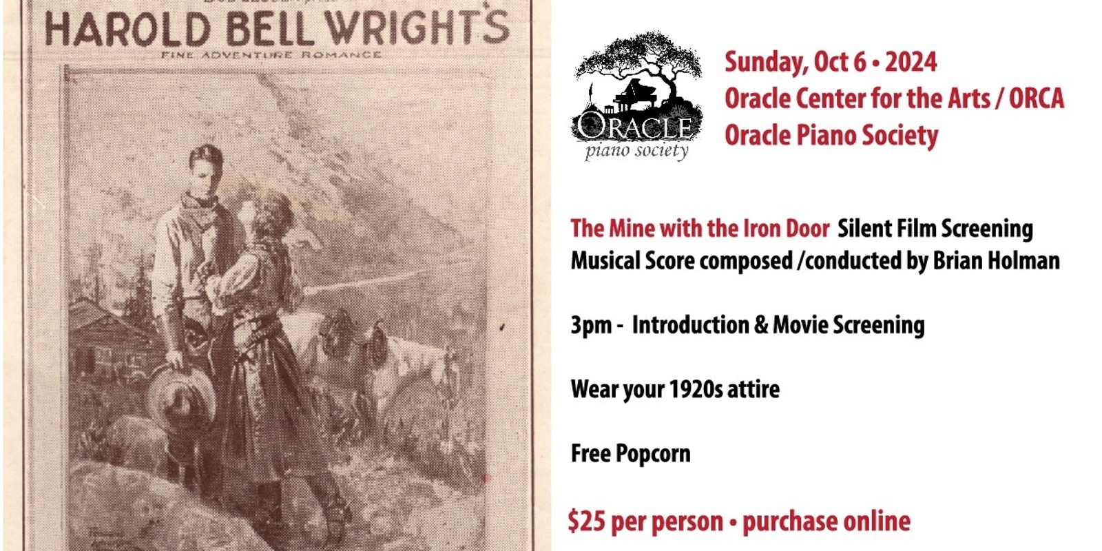 Banner image for 100th Anniversary Screening of the Mine with the Iron Door Presented with Live Music