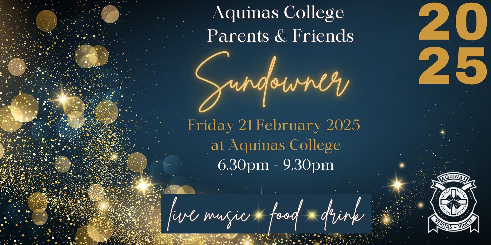 Banner image for Aquinas College P&F 2025 Sundowner