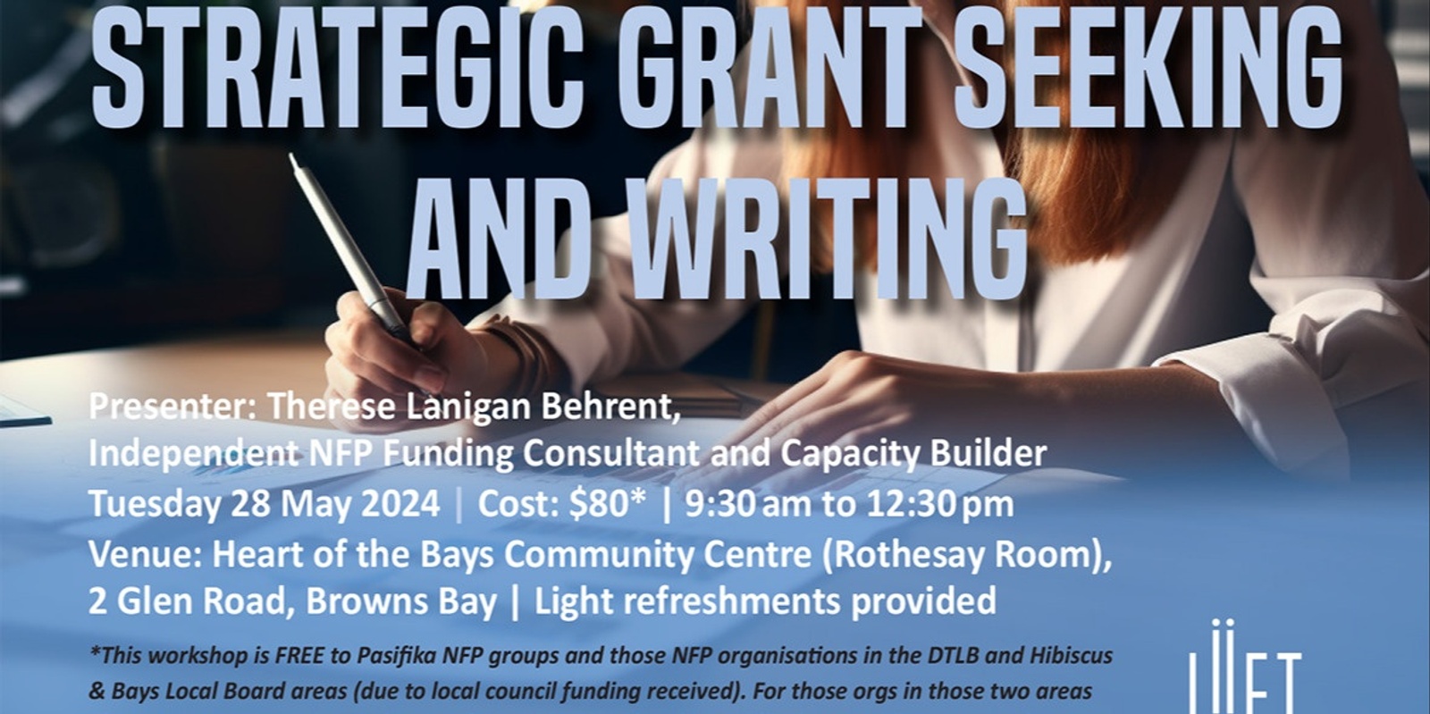 Banner image for Strategic Grant Seeking and Writing in-person workshop in Browns Bay (FREE for some groups)