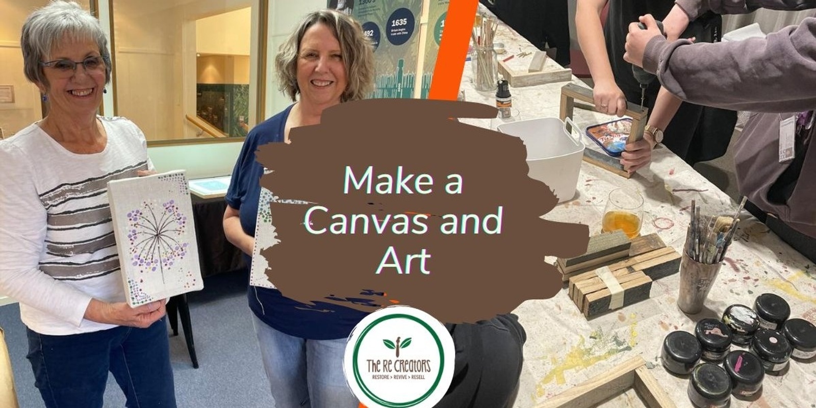 Banner image for Social Arvo, Make a Canvas & Art, West Auckland's RE: MAKER SPACE, Saturday 9 November, 4pm-6pm