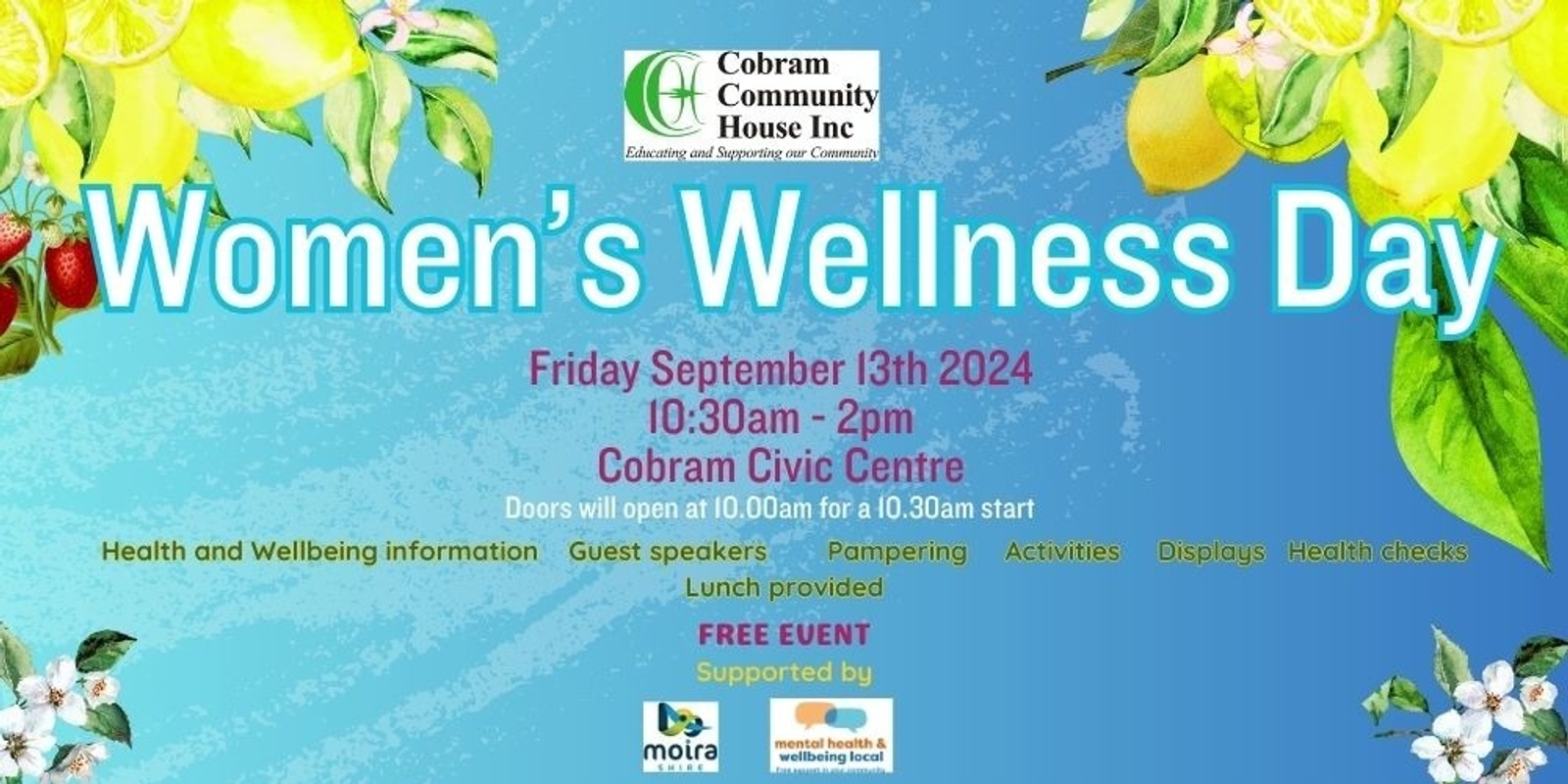 Banner image for Women's Wellness Day presented by Cobram Community House