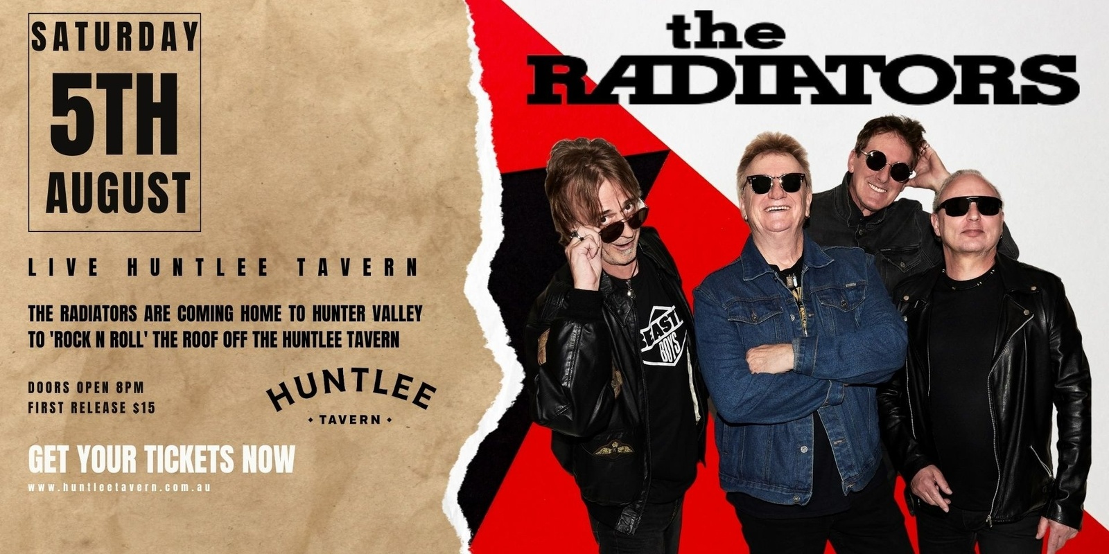 Banner image for Radiators Live Huntlee Tavern 