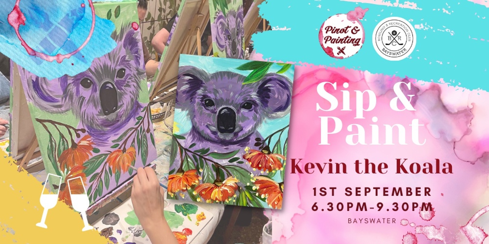 Banner image for Kevin the Koala Sip & Paint @ The Bayswater Bowling Club