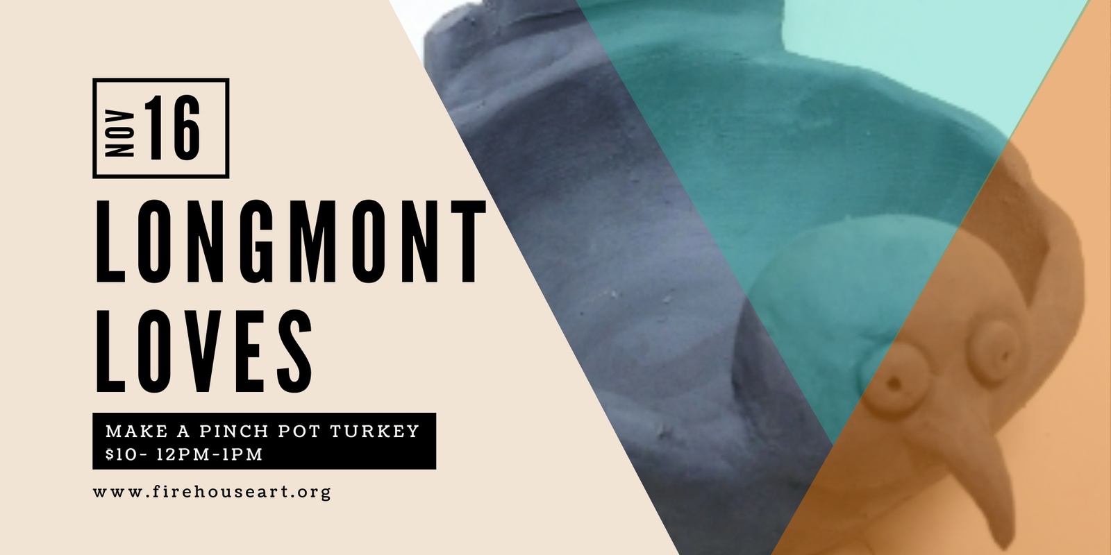 Banner image for Make a pinchpot clay turkey!