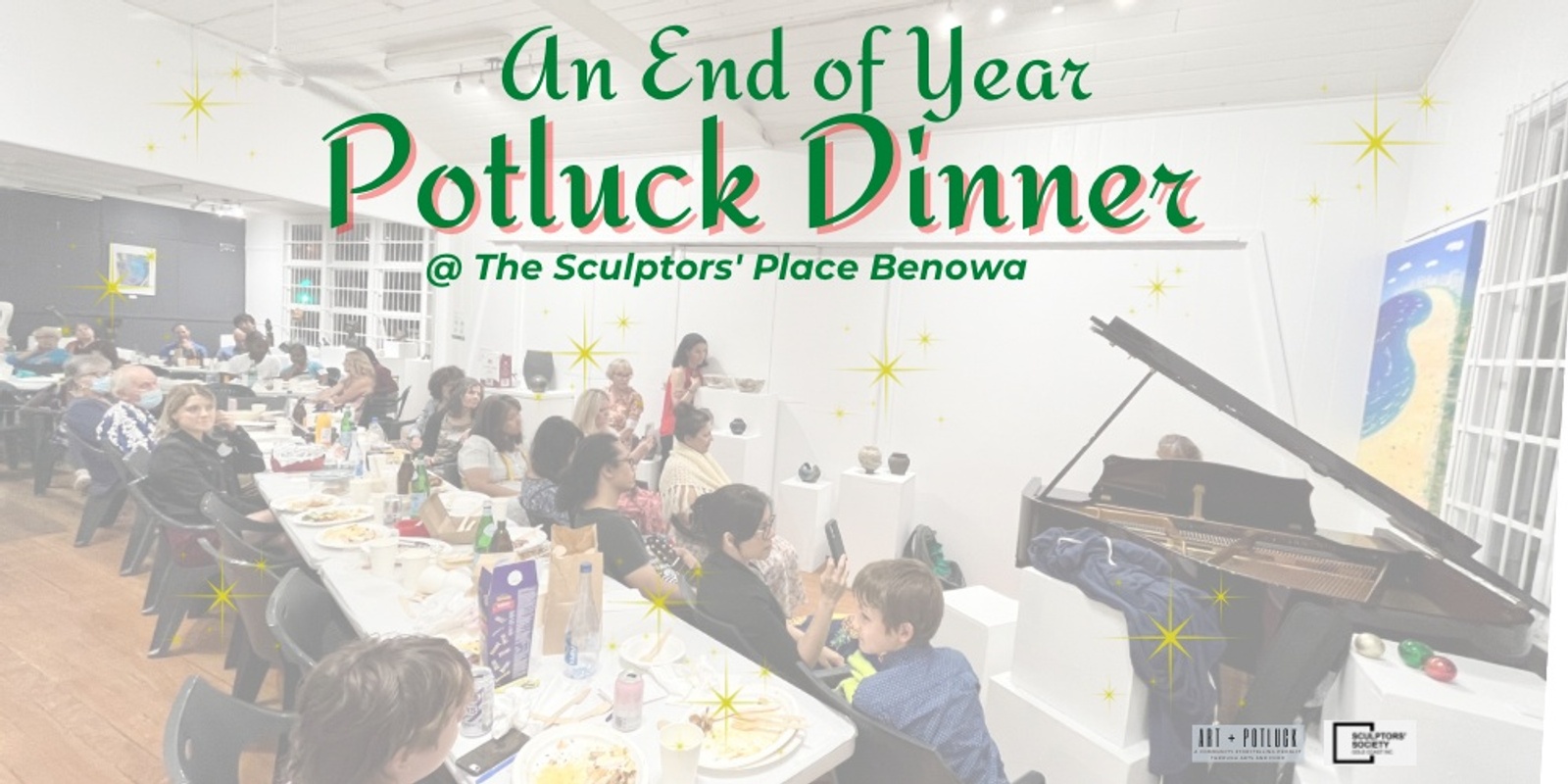 Banner image for End of Year Potluck Dinner @ The Gold Coast Sculptors Gallery (Benowa)