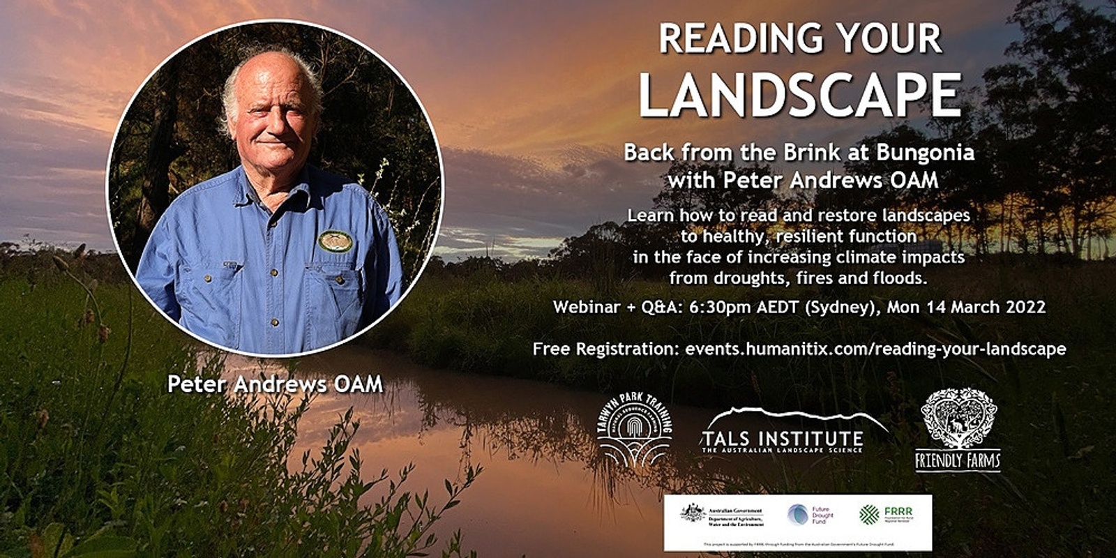 Banner image for Reading Your Landscape - Back from the Brink with Peter Andrews OAM at Bungonia