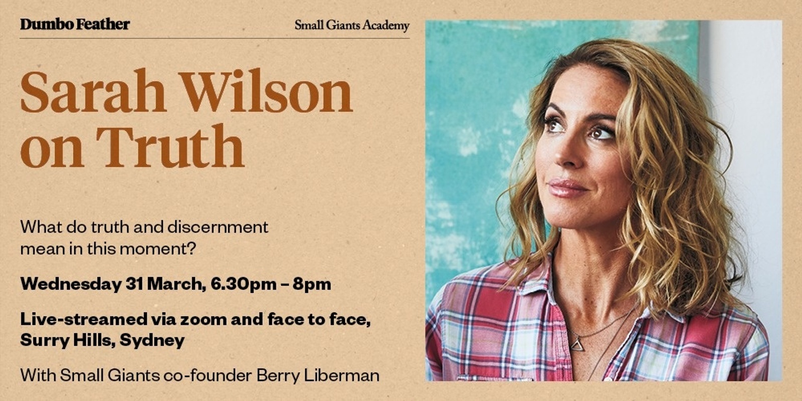 Banner image for Sarah Wilson on Truth