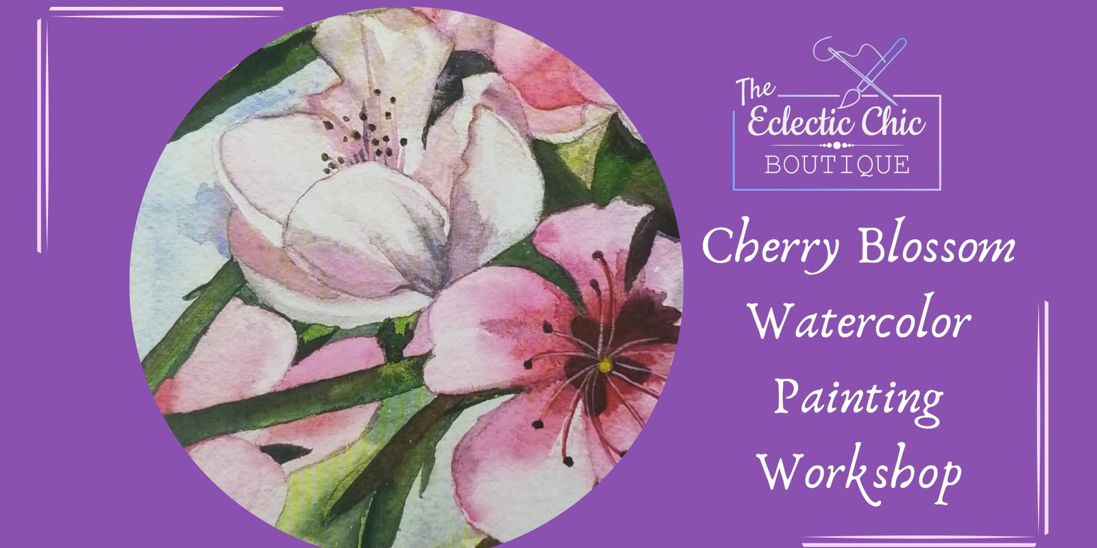 Banner image for Cherry Blossom Watercolor Painting Workshop