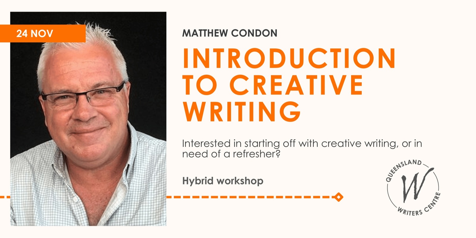 Banner image for Introduction To Creative Writing with Matthew Condon