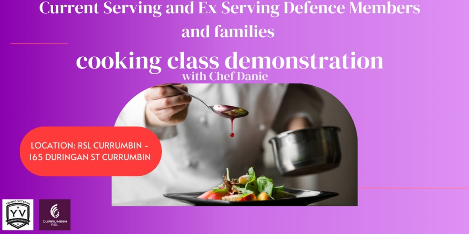 Banner image for Veteran & Family cooking class and demonstration 