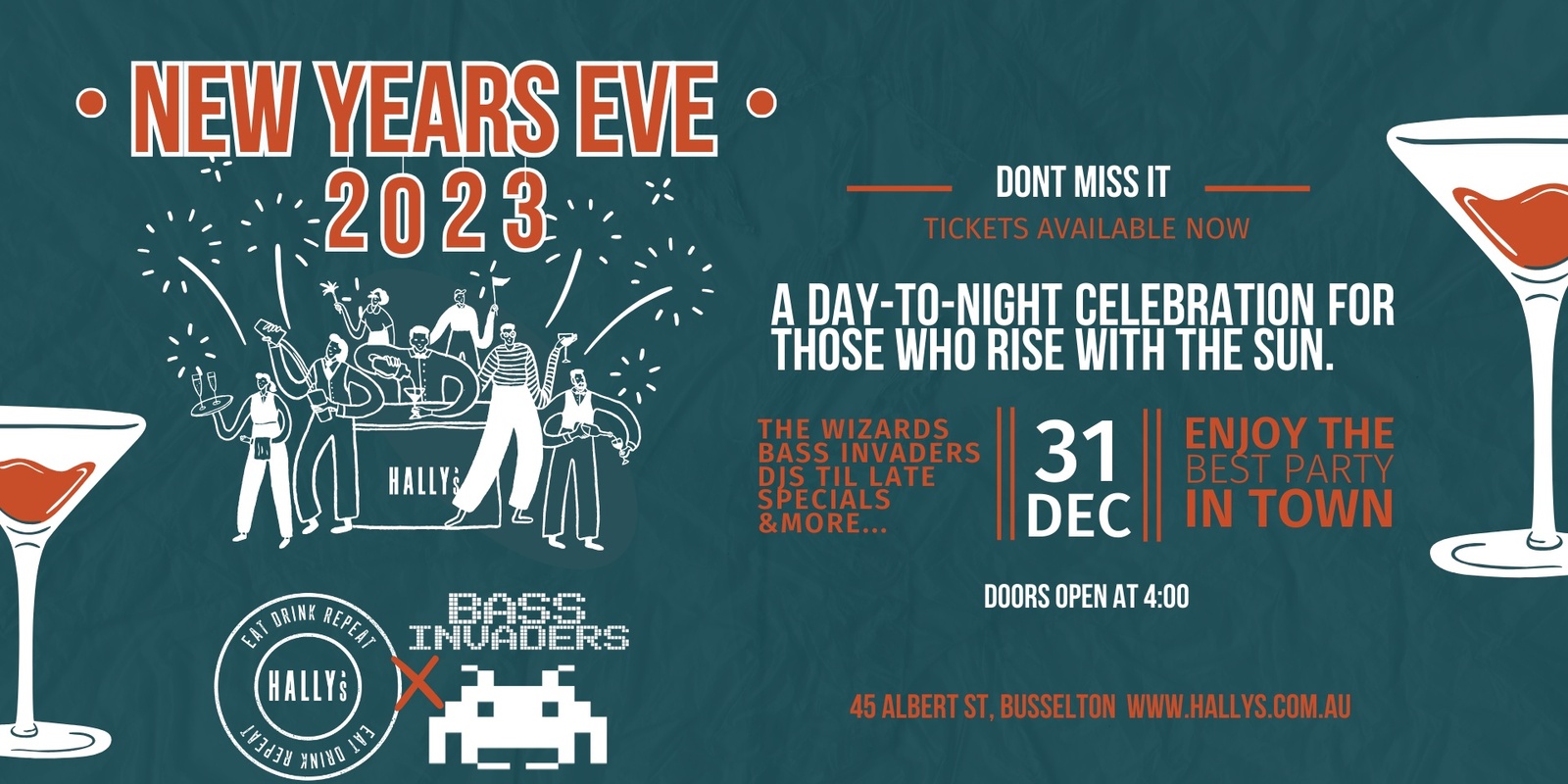 Banner image for NYE at Hally's