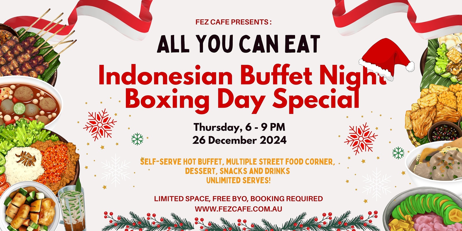 Banner image for INDONESIAN BUFFET NIGHT on BOXING DAY - all you can eat (BYO)