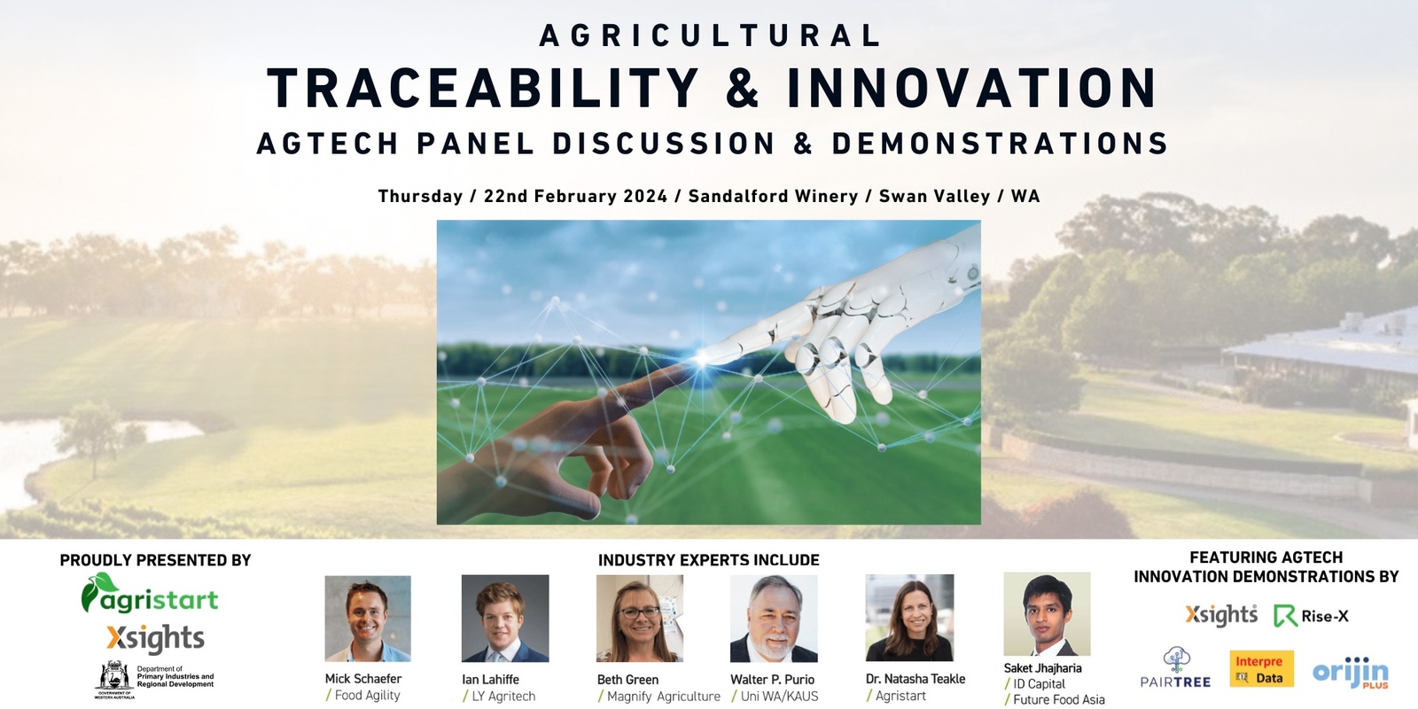 Banner image for Agriculture Traceability Panel Discussion & AgTech Innovation Demonstrations