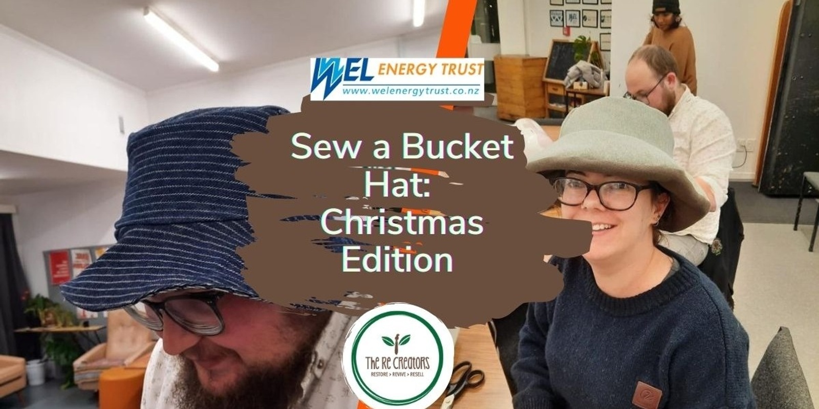 Banner image for Sew a Bucket Hat: Christmas Edition, Go Eco, Wednesday, 13 December, 6.00pm- 8.00pm 